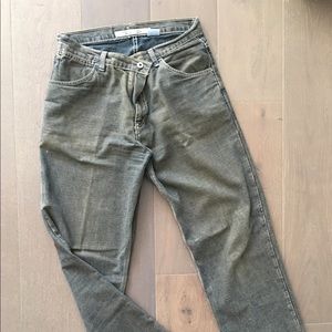 Fossil Men’s Green Faded Unique Jeans